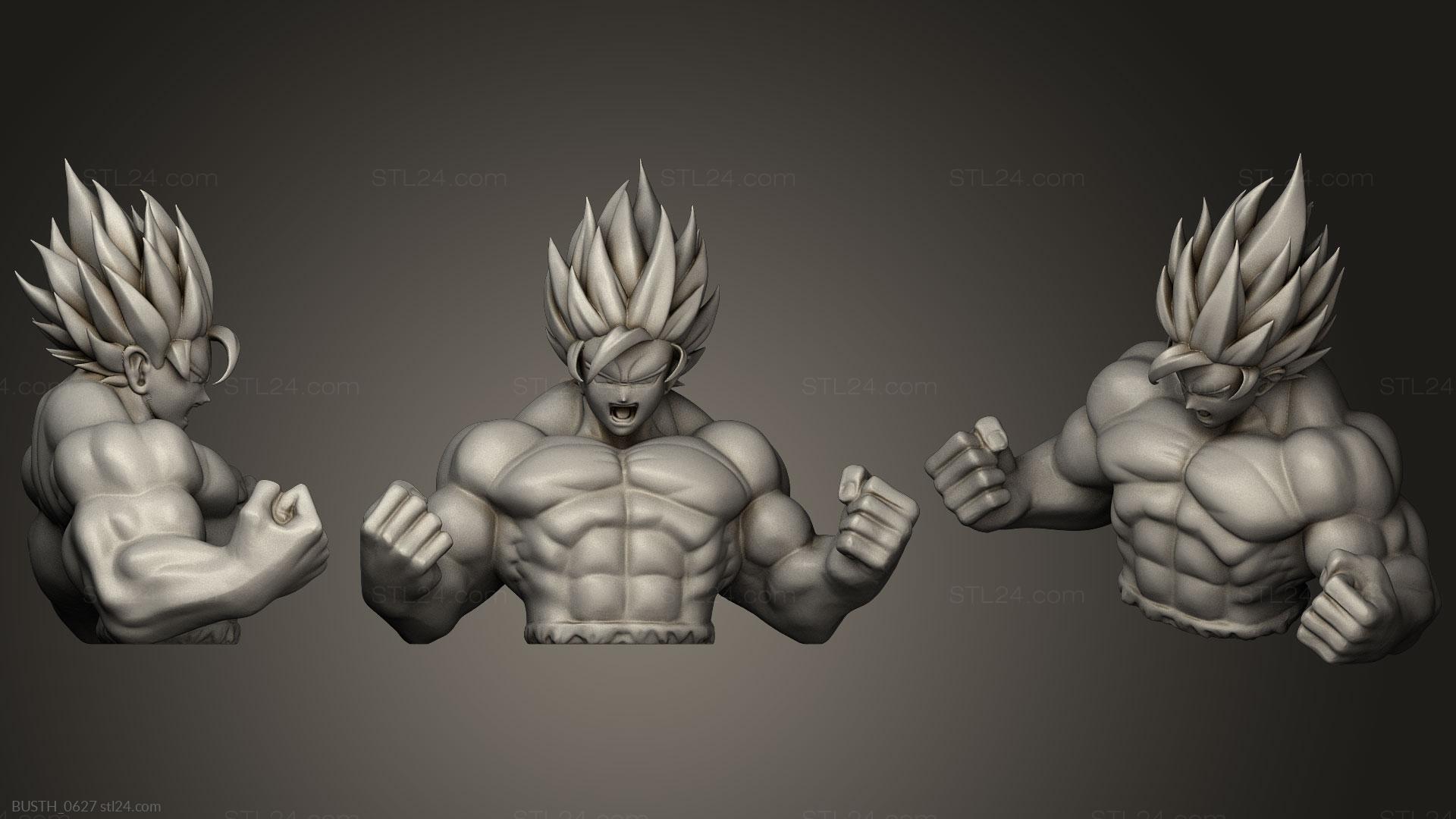 Goku super sayajin bust - Dragon Ball Z | 3D Print Model